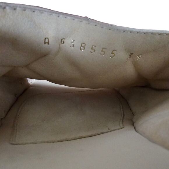 Chanel CC Wood Platform Sandal Slide Mule Size 39 US 8 8.5 Quilted Beige Leather - Picture 14 of 14